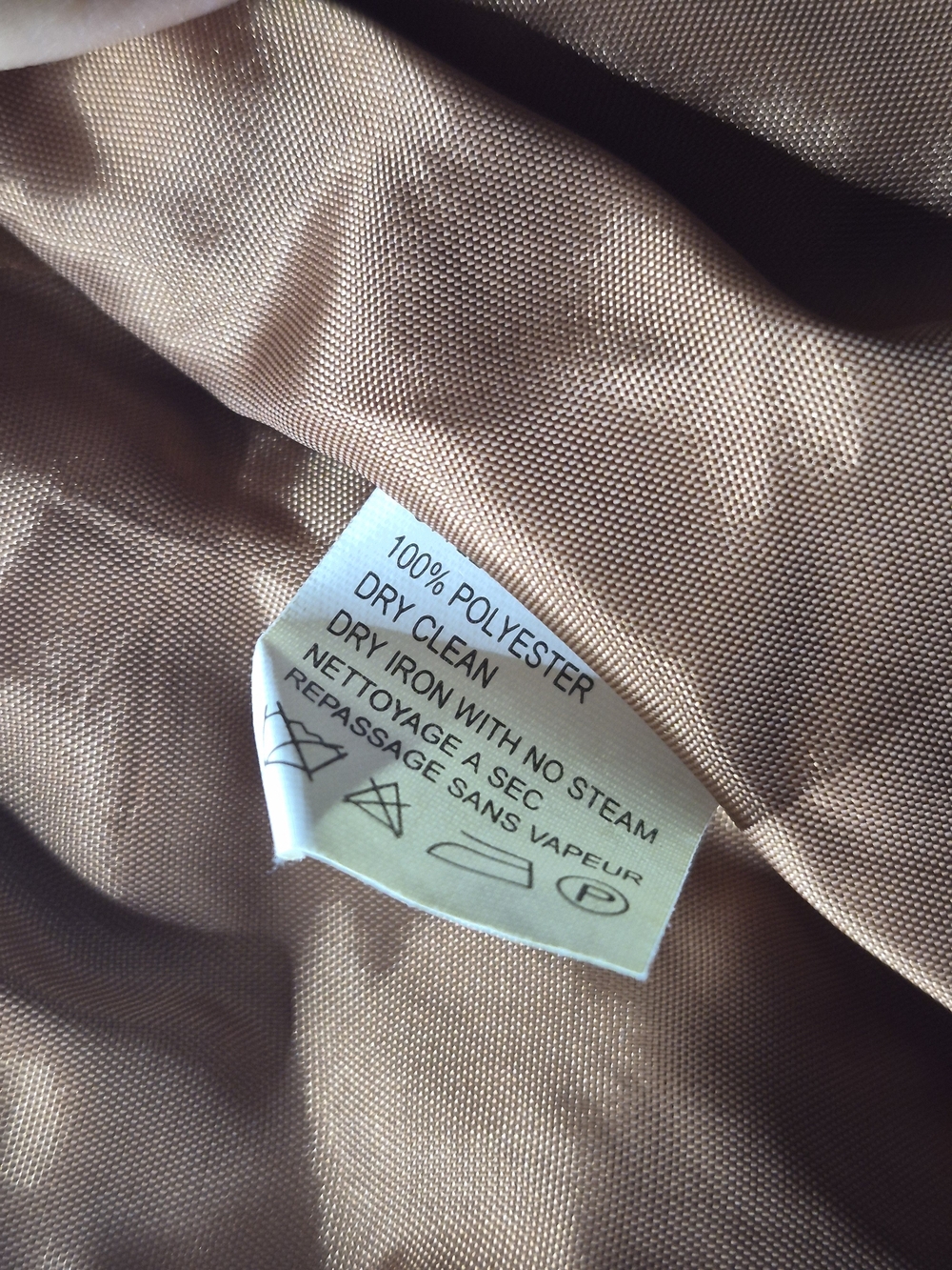 Satin High-Low Slip Dress in Rust and Taupe by Miss Ravesky - Picture 9 of 9